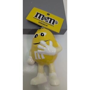 M&M's Christmas Ornament Yellow Character OS Yellow NEW Peanut Candy Holiday
